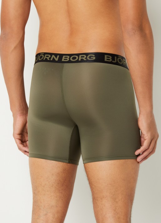 Björn Borg Boxershort met logoband van microfiber in 5-pack - achterkant 2 donkerblauw