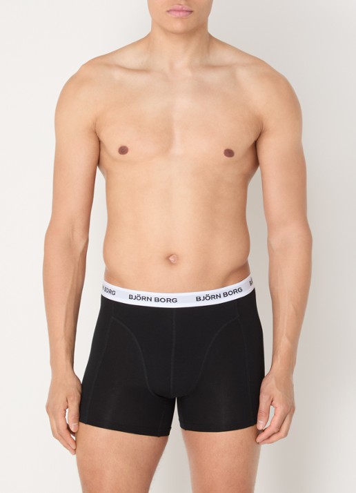 Björn Borg Boxershort van katoen in 3-pack - voorkant 2 zwart
