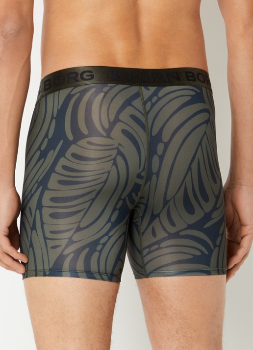 Björn Borg Boxershorts met logoband in 2-pack - achterkant 3 bronsgroen