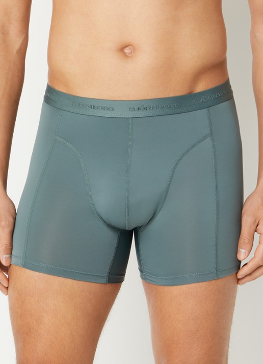 Björn Borg Boxershorts met logoband in 3-pack - voorkant 3 bronsgroen