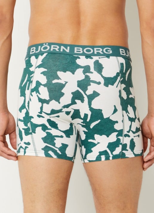 Björn Borg Boxershorts met logoband in 3-pack - achterkant 4 olijfgroen