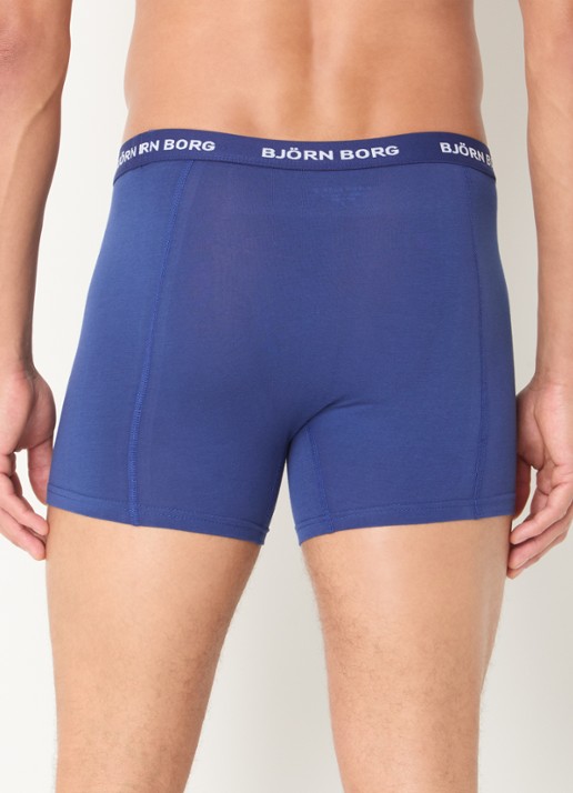 Björn Borg Boxershorts met logoband in 3-pack - achterkant 3 indigo
