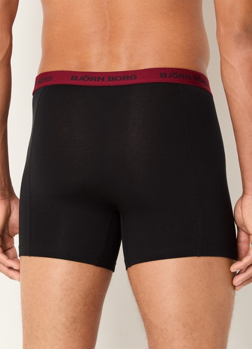 Björn Borg Boxershorts met logoband in 5-pack - achterkant 2 zwart