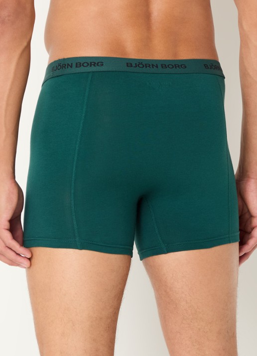 Björn Borg Boxershorts met logoband in 5-pack - achterkant 2 donkergroen
