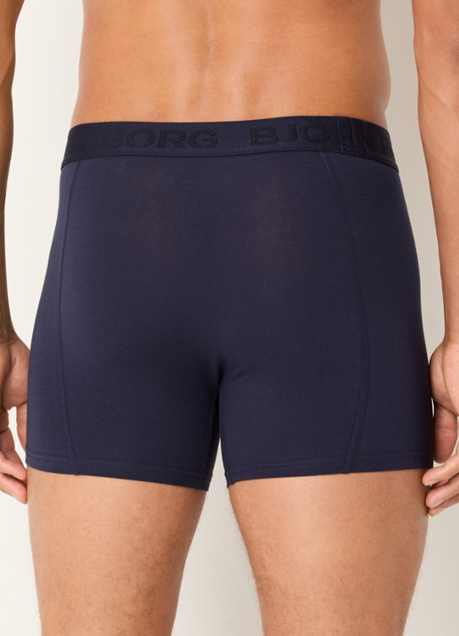 Björn Borg Boxershorts met logoband in 5-pack - achterkant 2 donkerblauw