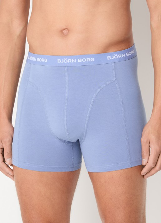 Björn Borg Boxershorts met logoband in 5-pack - detail 4 donkerblauw