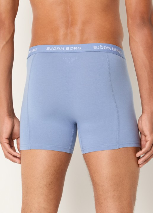 Björn Borg Boxershorts met logoband in 7-pack - achterkant 4 blauw