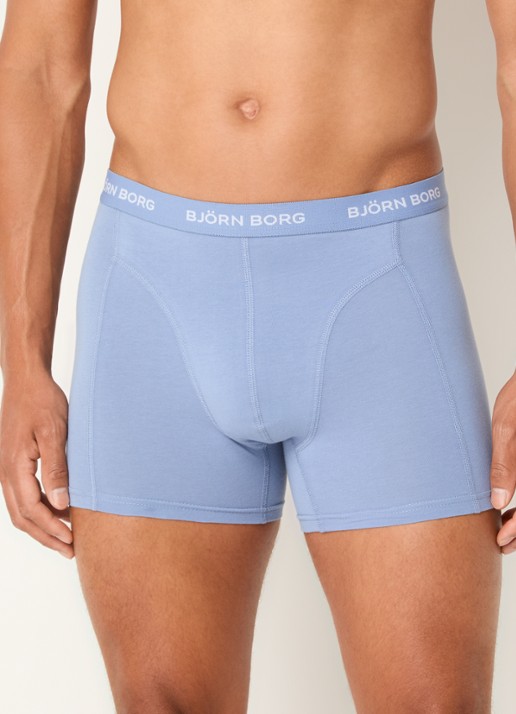 Björn Borg Boxershorts met logoband in 7-pack - detail 3 blauw
