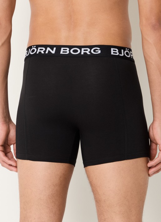 Björn Borg Boxershorts met logoband in 7-pack - achterkant 3 zwart