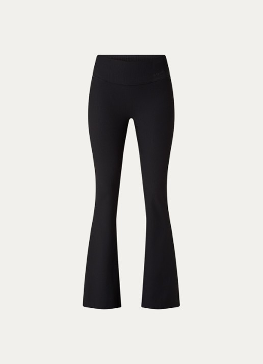 Björn Borg High waist flared fit trainingslegging met logo - voorkant 4 zwart