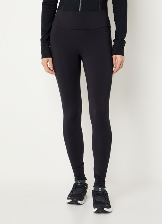 Björn Borg High waist slim fit sportlegging met logo - detail zwart