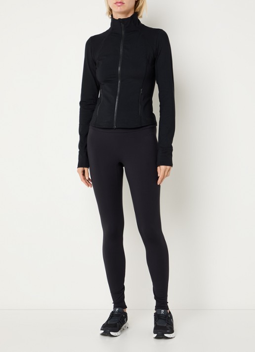 Björn Borg High waist slim fit sportlegging met logo - voorkant 4 zwart