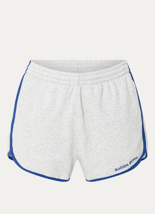 Björn Borg Low waist wide fit shorts met steekzakken - voorkant 2 lichtgrijs