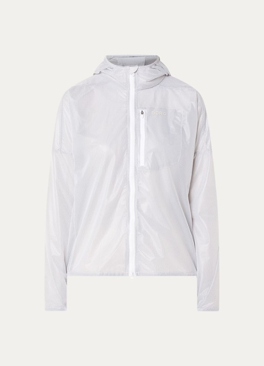 Björn Borg Performance trackvest met print en logo - voorkant 3 wit