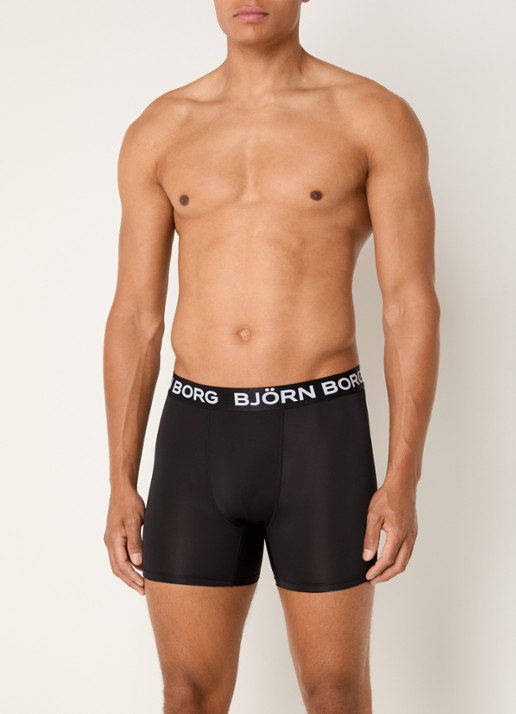 Björn Borg Sports Boxershorts met logoband in 5-pack - voorkant 4 blauw