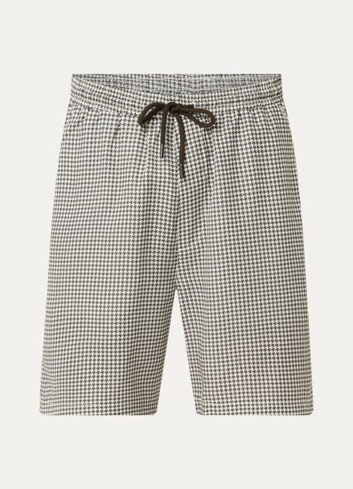 Björn Borg Straight fit korte broek met pied-de-poule dessin