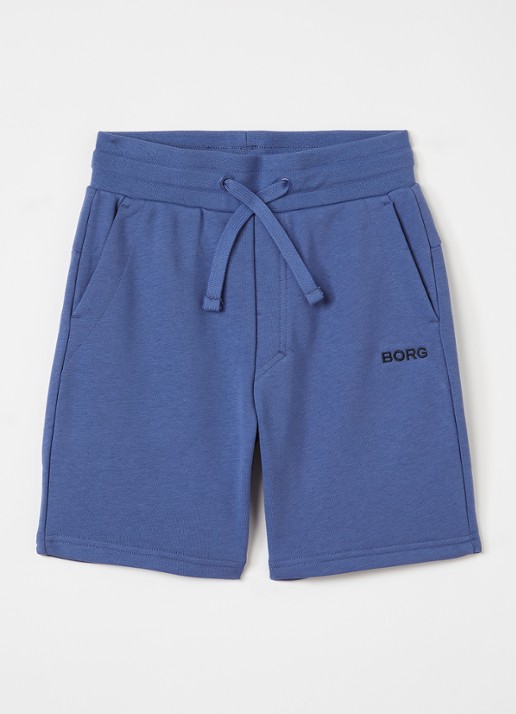 Björn Borg Straight fit korte joggingbroek met logo  - voorkant 2 indigo