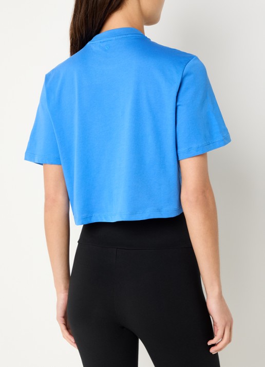 Björn Borg Studio cropped T-shirt met logo - achterkant 4 blauw
