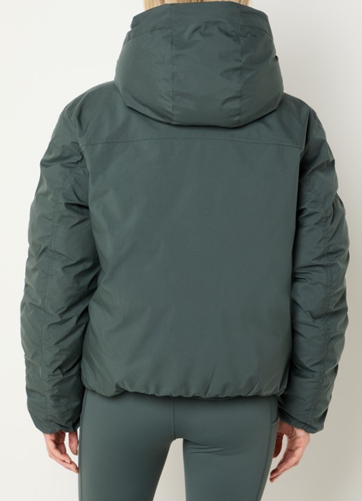 Björn Borg Studio reversible pufferjack met logo - achterkant 4 groen