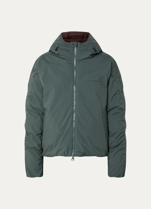 Björn Borg Studio reversible pufferjack met logo - voorkant groen