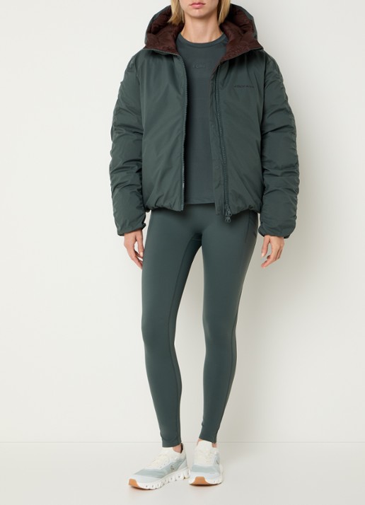 Björn Borg Studio reversible pufferjack met logo - voorkant 3 groen