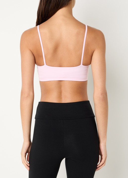 Björn Borg Studio Soft sport bh met light support en logo  - achterkant roze