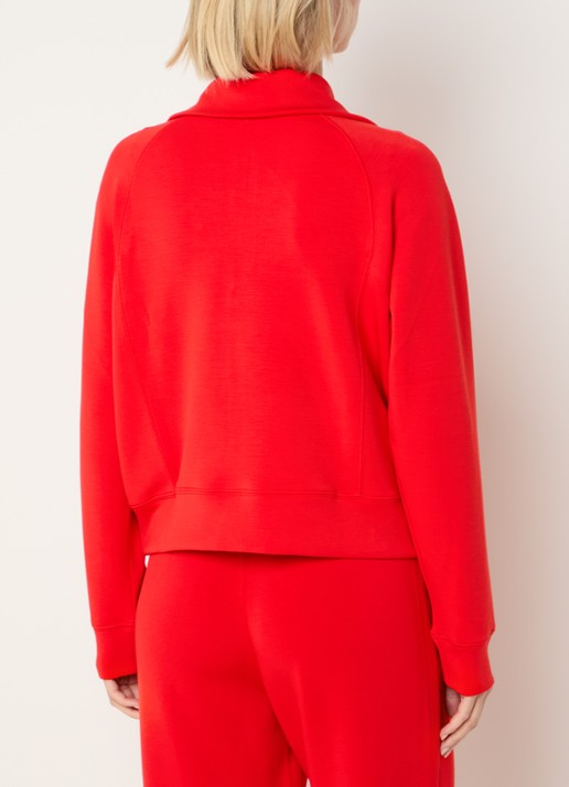 Björn Borg Studio Soft sweater met halve rits - achterkant 4 rood