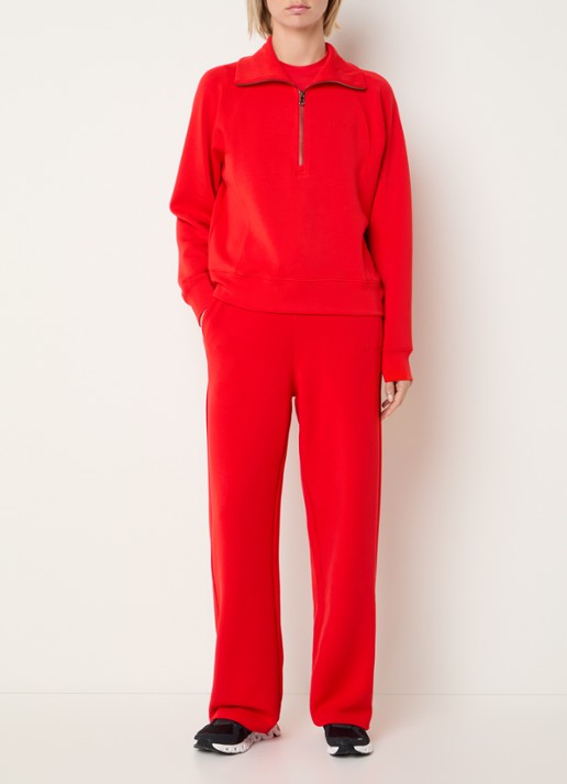 Björn Borg Studio Soft sweater met halve rits - voorkant 2 rood