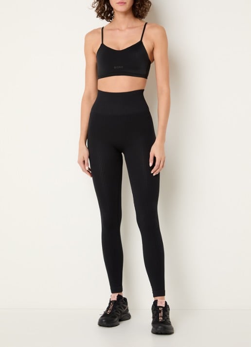 Björn Borg Studio sport bh met light support - voorkant 2 zwart