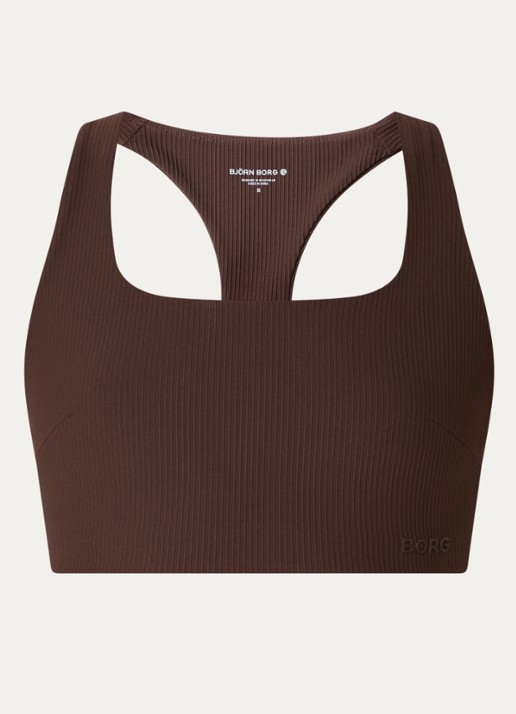 Björn Borg Studio sport bh met medium support - voorkant 2 bruin