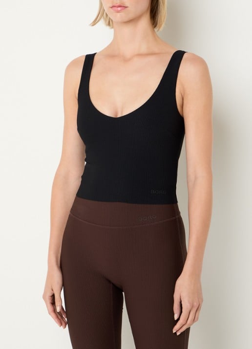 Björn Borg Studio sport bh met ribstructuur en medium support