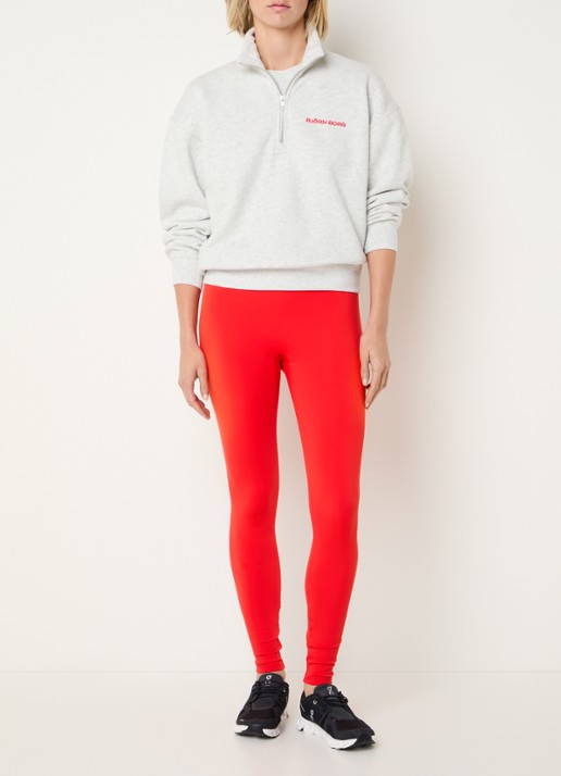 Björn Borg Sweater met halve rits - voorkant 2 grijsmele