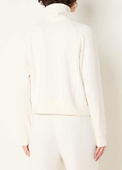 Björn Borg Sweater met logo en halve rits - achterkant 3 creme