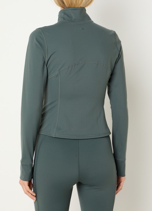 Björn Borg Sweatvest met logo en ritszakken - achterkant 4 groen