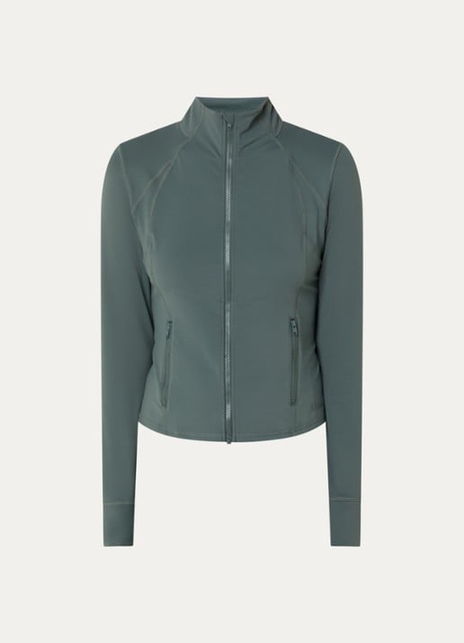 Björn Borg Sweatvest met logo en ritszakken - voorkant groen