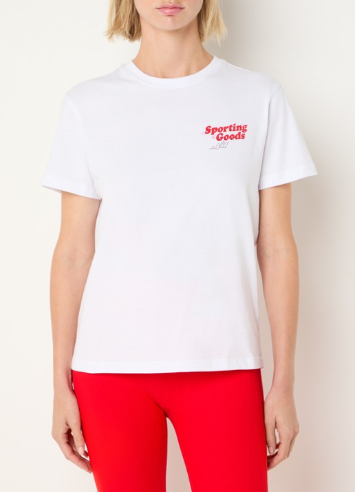 Björn Borg T-shirt met front- en backprint - achterkant wit