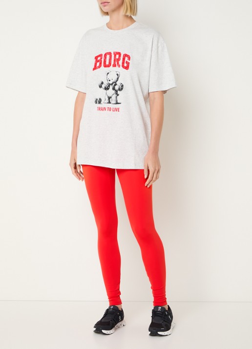 Björn Borg T-shirt met logo - voorkant 3 grijsmele