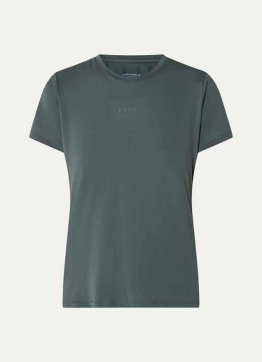 Björn Borg T-shirt met logo - voorkant groen