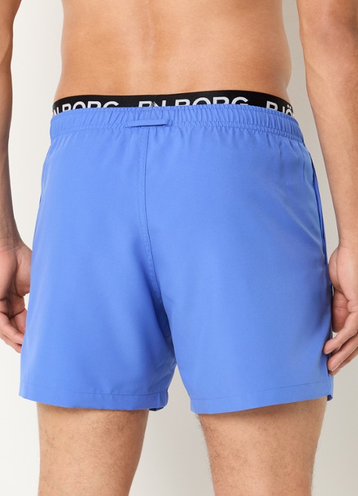 Björn Borg Zwemshorts met elastische band en logo - achterkant 3 blauw