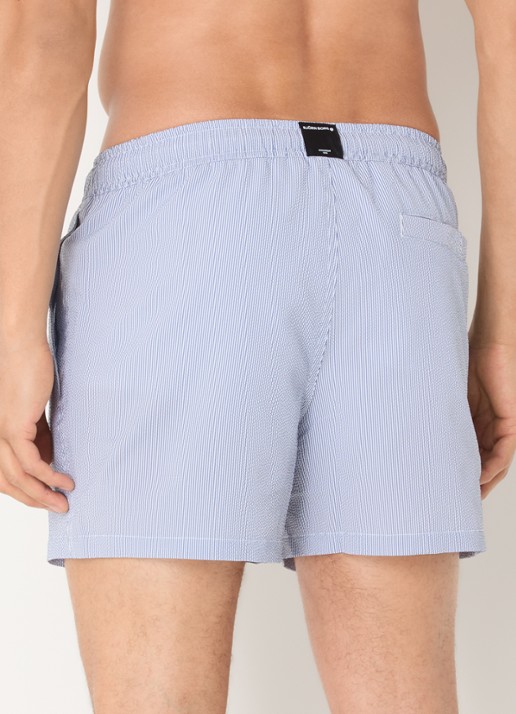 Björn Borg Zwemshorts met streepprint - achterkant 4 donkerblauw