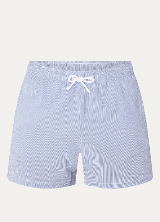 Björn Borg Zwemshorts met streepprint - voorkant 2 donkerblauw