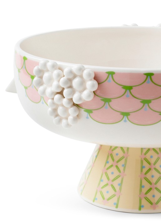 Bjørn Wiinblad Eva schaal 24 cm  - detail 4 roze