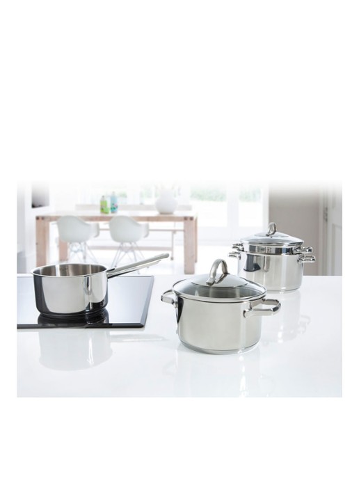 BK Essentials pannenset 4-delig - voorkant 2 zilver