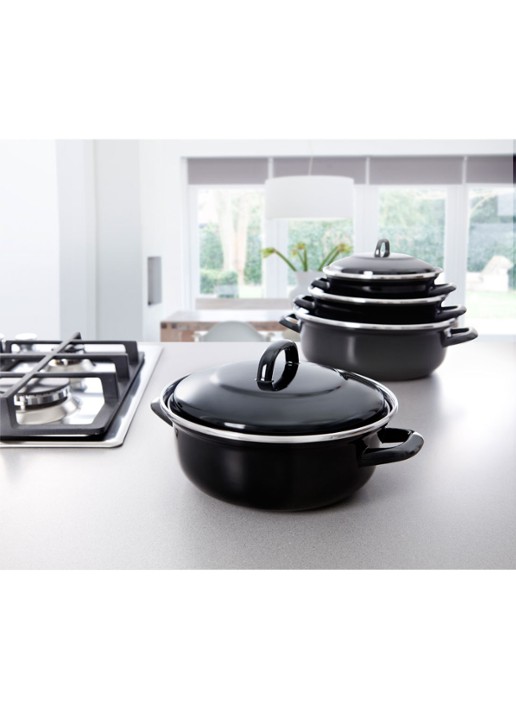 BK Fortalit braadpan Ø28 cm - voorkant zwart