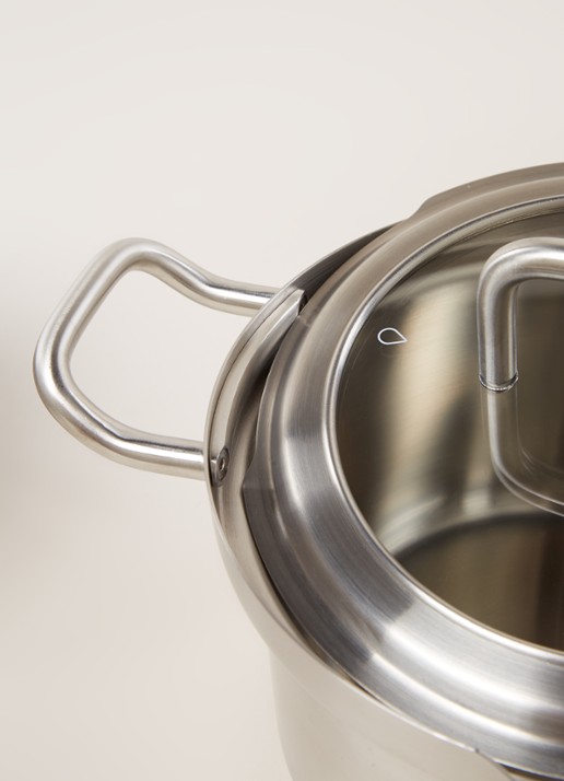 BK Q-Linair Master Glas pannenset 5-delig - detail 4 zilver