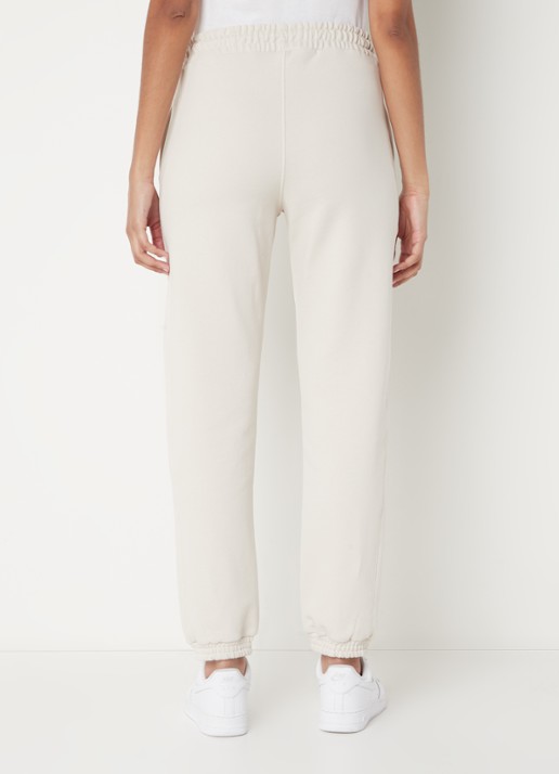 Black Bananas Eclipse high waist tapered fit joggingsbroek met logoprint - achterkant creme