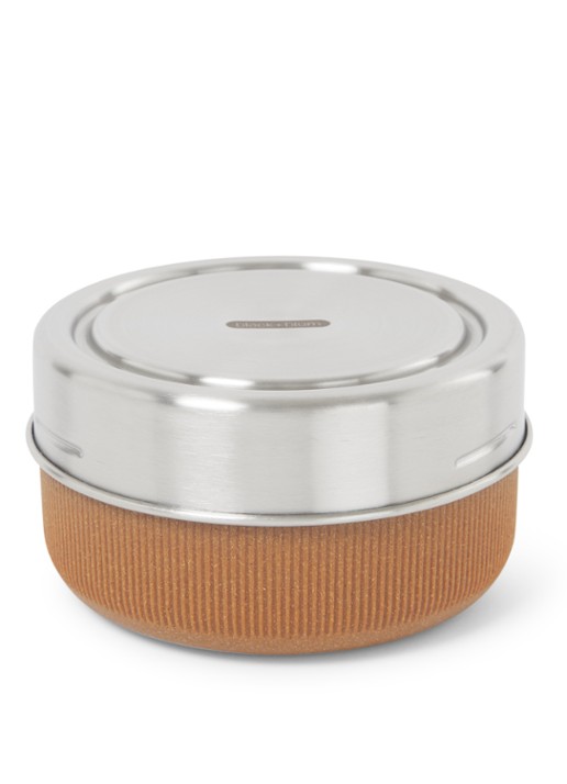 Black + Blum glazen lunchbox  - voorkant 2 zilver