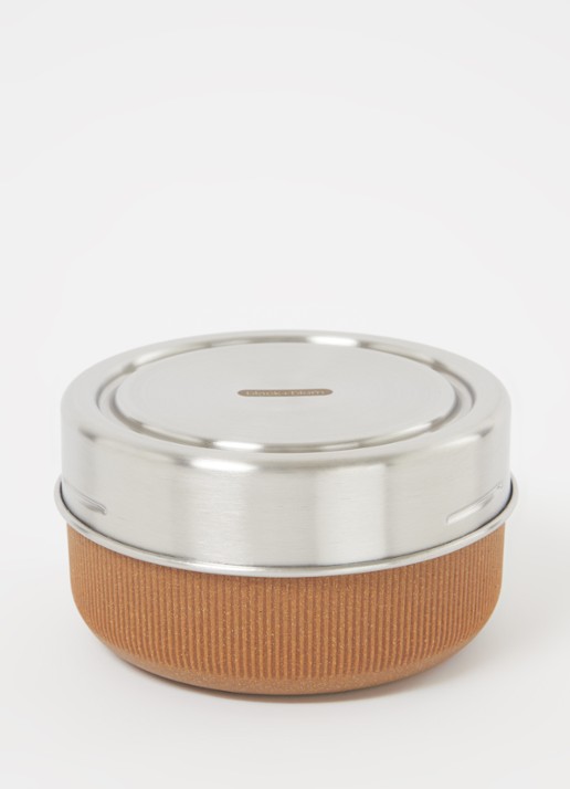 Black + Blum glazen lunchbox  - voorkant 3 zilver