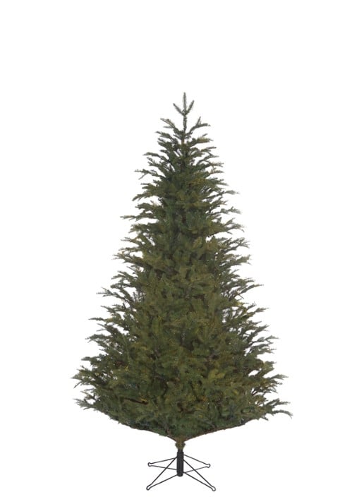 Black box Frasier kunstkerstboom met LED verlichting 185 cm - voorkant 4 groen