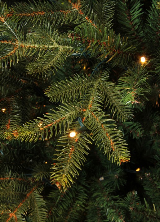 Black box Frasier kunstkerstboom met LED verlichting 215 cm - detail 4 groen